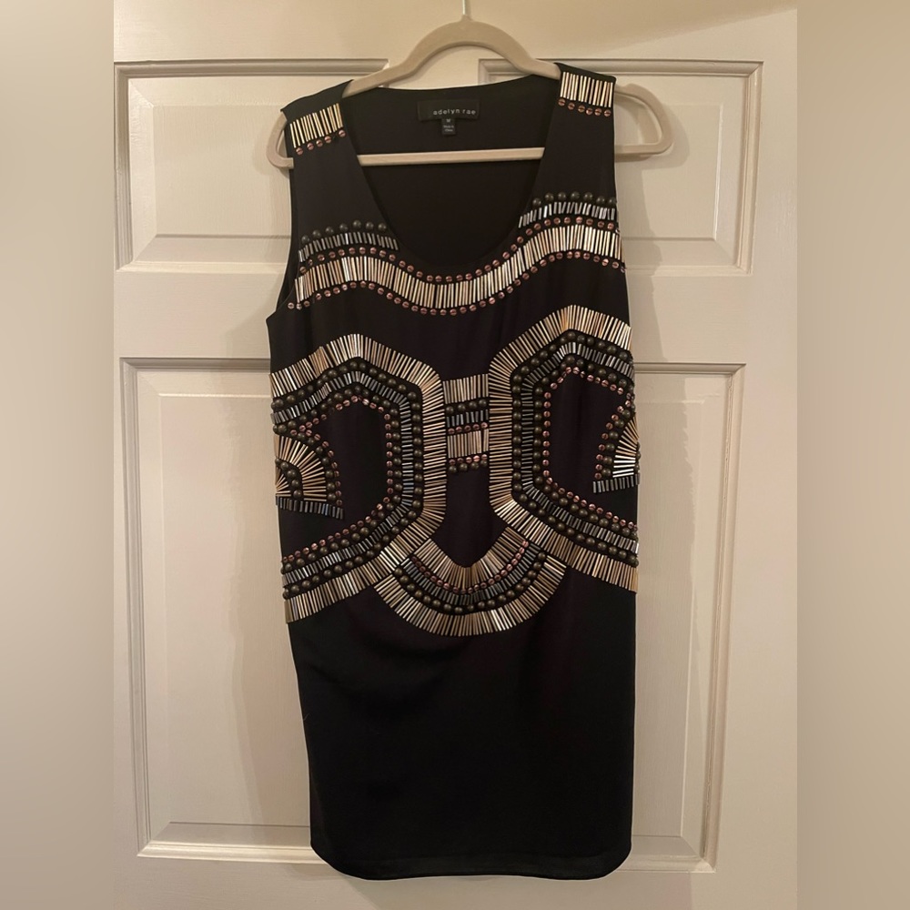 Adeline Rae art deco embellished dress. Medium.